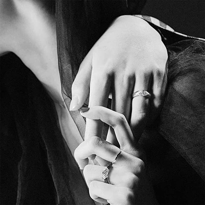 1 Carat Marquise Cut Moissanite 18K Gold Plated 925 Sterling Silver Men's Ring/Band