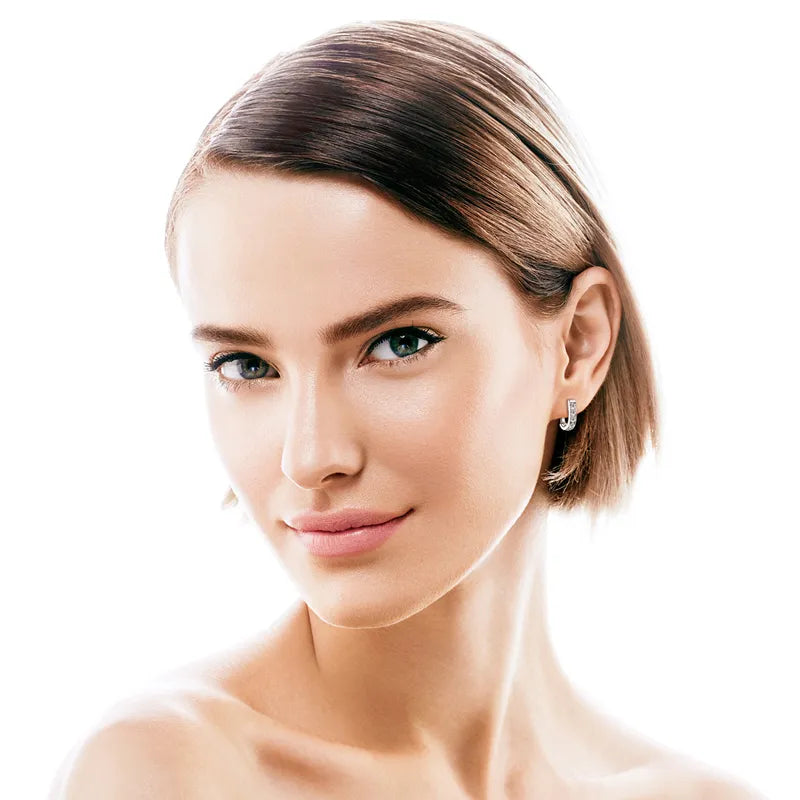 1 Carat Total Moissanite 18K Gold Plated 925 Sterling Silver Hoop Earrings