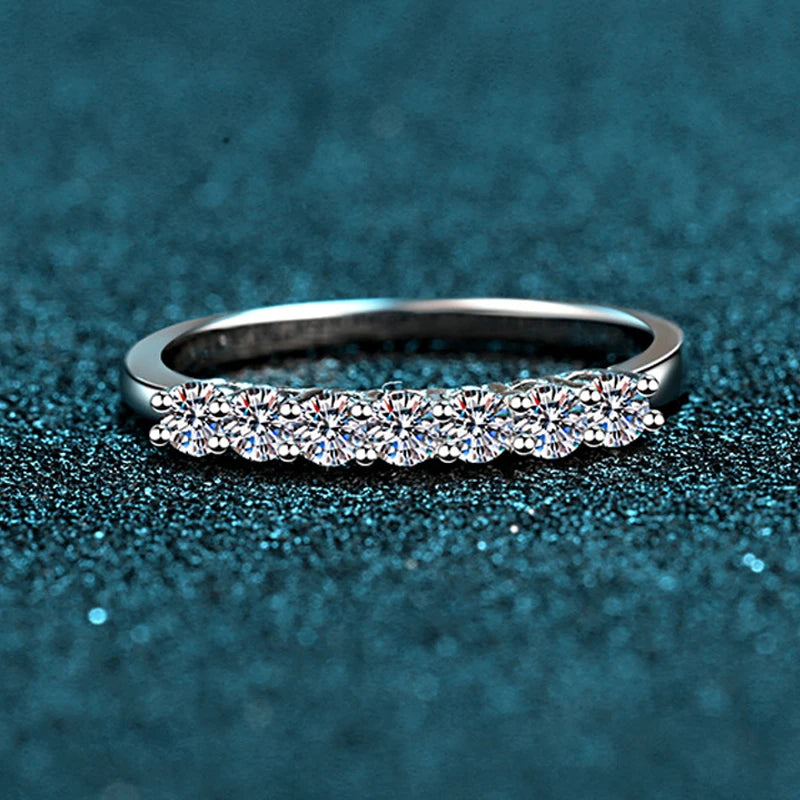 1.28 Carats Total Moissanite 18K White Gold Plated 925 Sterling Silver Bridal Set