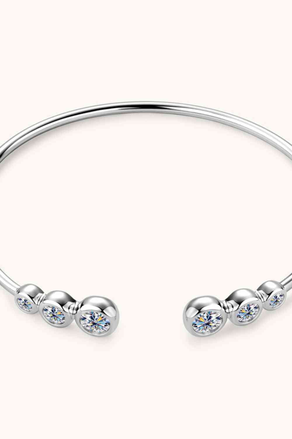 1.8 Carat Total Moissanite Platinum or 18k Yellow Gold Plated 925 Sterling Silver Bracelet